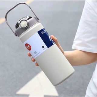 Bình giữ nhiệt inox 304-316 1200ml BOSS, bình nước inox siêu bền nắp đậy bật, ống hút, giữ lạnh giữ nóng