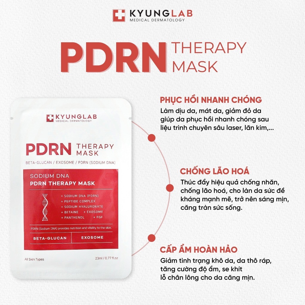 Mặt nạ KyungLab PDRN Mask cấp ẩm phục hồi trẻ hoá da