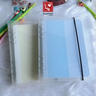 Sổ Còng Sắt A5 Caro/Kẻ ngang Binder nhựa 180 trang TUANVIETBOOKS (màu giao ngẫu nhiên) - Giấy refill