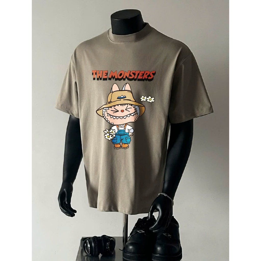 Áo thun Stee Cổ tròn LABUBU 05 Localbrand ICVCVNI Unisex Menwear Cotton