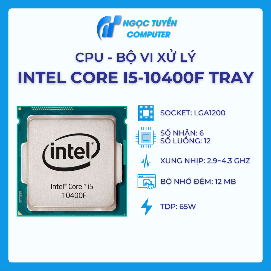 CPU Intel Core i5 10400F (Intel LGA1200 - 6 Core - 12 Thread - Base 2 ...