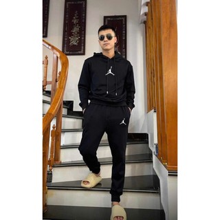 Set Bộ Nỉ Nam Thu Đông CHEPOL In Họa Tiết ( Áo Hoodie Đen + Quần Dài Đen ) Chất Nỉ Chân Cua Cao Cấp, Dày Dặn - CP_15333