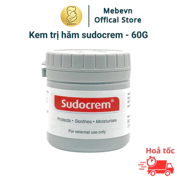 Kem hăm sudocrem cho bé chính hãng Ireland, kem chống hăm sudocrem, kem trị hăm cho bé dung tích 60g