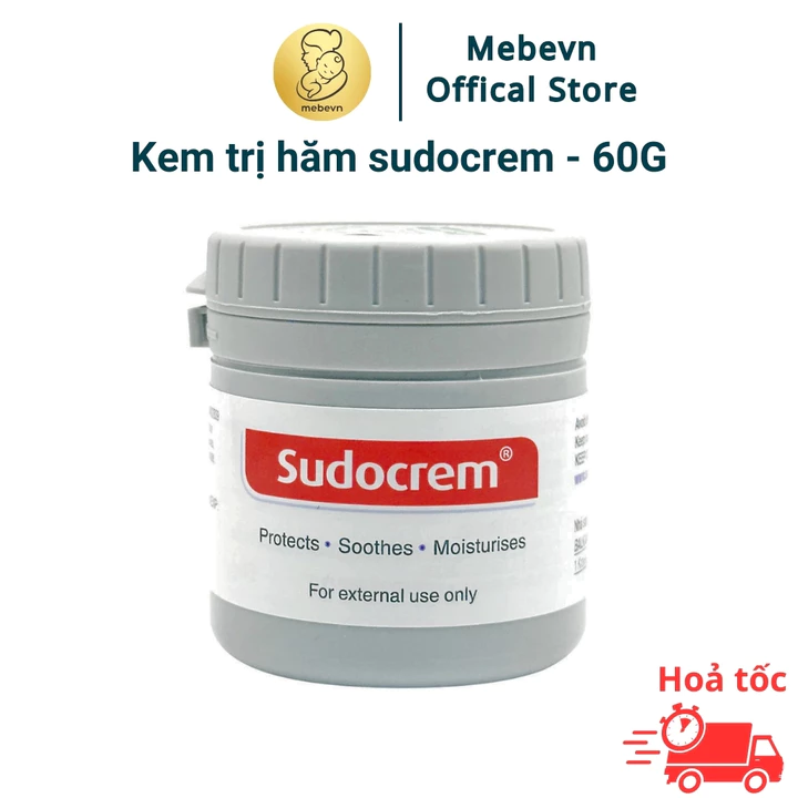 Kem hăm sudocrem cho bé chính hãng Ireland, kem chống hăm sudocrem, kem trị hăm cho bé dung tích 60g