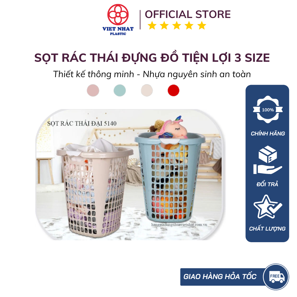 Sọt đựng quần áo, sọt đựng đồ cho bé 3 Size Chính Hãng VIỆT NHẬT