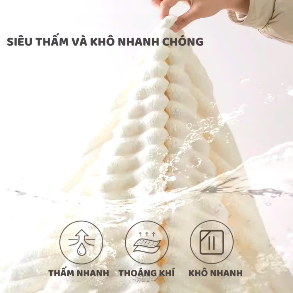 KHĂN TẮM SÓNG NƯỚC , Khăn tắm to, khăn choàng tắm,khăn tắm dày thấm hút nước cực tốt dạng sóng mềm mịn 70x140cm: KHĂNTẮM