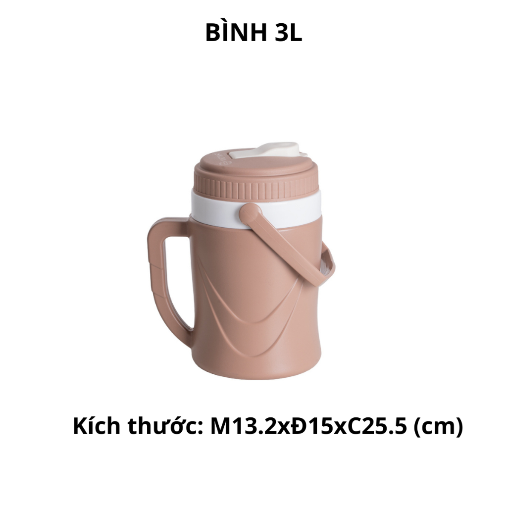 Bình giữ nhiệt có tay cầm 3 size chính hãng VIỆT NHẬT
