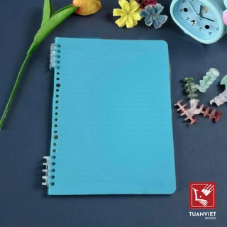 Sổ còng 2 đầu B5 TUANVIET BOOKS bìa nhựa 26 lỗ loại - Giấy 100gsm (nhiều màu) - 120 trang (60 tờ)