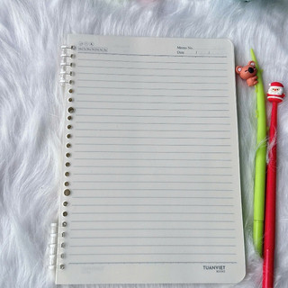 Sổ còng 2 đầu B5 TUANVIET BOOKS bìa nhựa 26 lỗ loại - Giấy 100gsm (nhiều màu) - 120 trang (60 tờ)