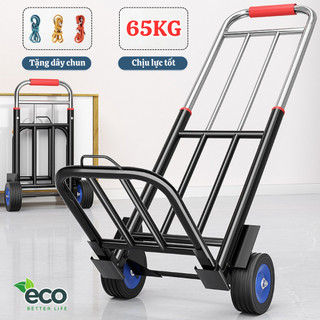 Xe Đẩy Gấp Gọn Đa Năng ECO, Xe Đẩy Hành Lý, Xe Kéo Hàng Đi Chợ Khung Thép Chịu Lực Sơn Chống Gỉ