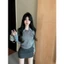 Set áo gile nữ len dệt kim xám mix sơ mi kẻ Fizano, áo nữ thu đông dễ phối đồ HCOM3297