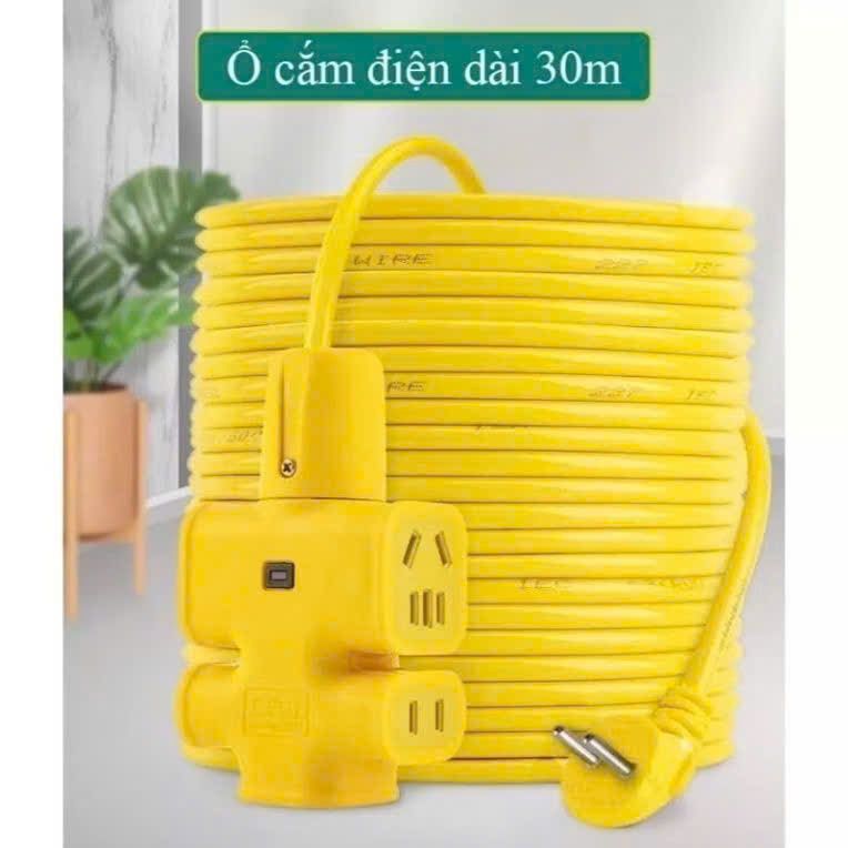 Cuộn Dây Điện Kèm Ổ Cắm- Phích Cắm Đúc Chịu Lực Cao Đa Năng - CUỘN DÂY ĐIỆN KÈM Ổ CẮM ĐA NĂNG