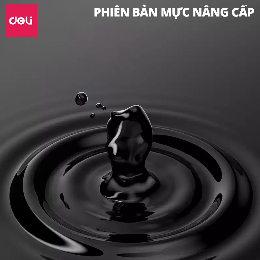 Bút Gel Bấm Deli Ngòi 0.5mm Bút Bi Nước Mực Xanh/Đen/Đỏ Deli Cho Văn Phòng Học Sinh Mực Đều Chữ Đẹp  Có Ngòi Thay Thế