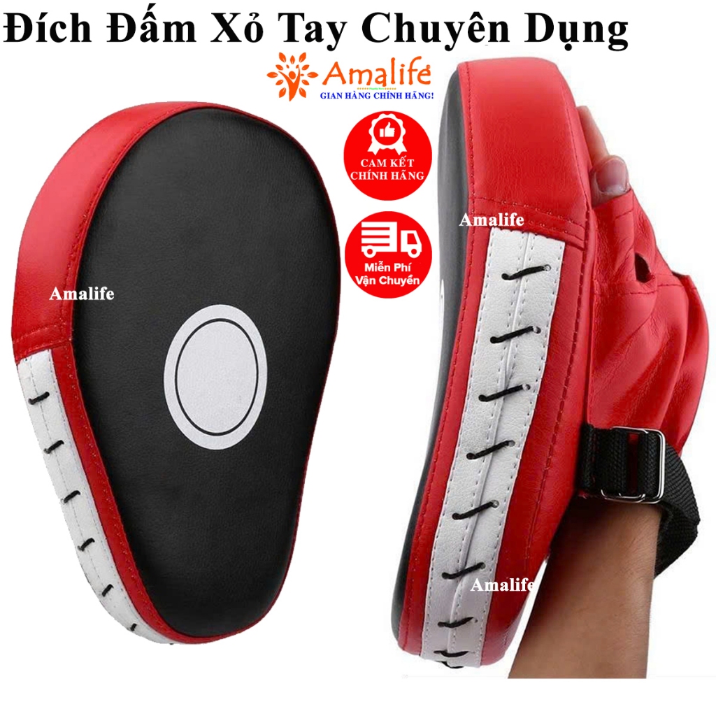 Ảnh Đích Đấm Boxing Pad Xỏ Tay Chọn Màu Đích Tay Gấu Tập Võ Thuật Muay Thái MMA Đối Kháng Sparring Trainning Hãng Amalife 1