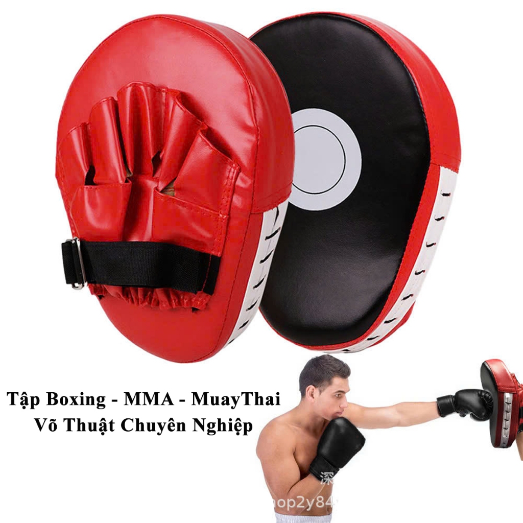 Ảnh Đích Đấm Boxing Pad Xỏ Tay Chọn Màu Đích Tay Gấu Tập Võ Thuật Muay Thái MMA Đối Kháng Sparring Trainning Hãng Amalife 3