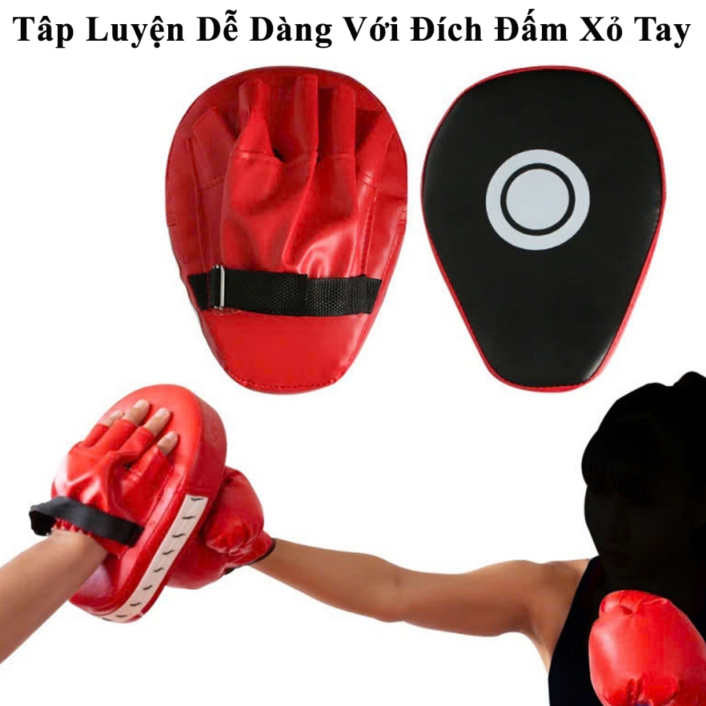Ảnh Đích Đấm Boxing Pad Xỏ Tay Chọn Màu Đích Tay Gấu Tập Võ Thuật Muay Thái MMA Đối Kháng Sparring Trainning Hãng Amalife 2