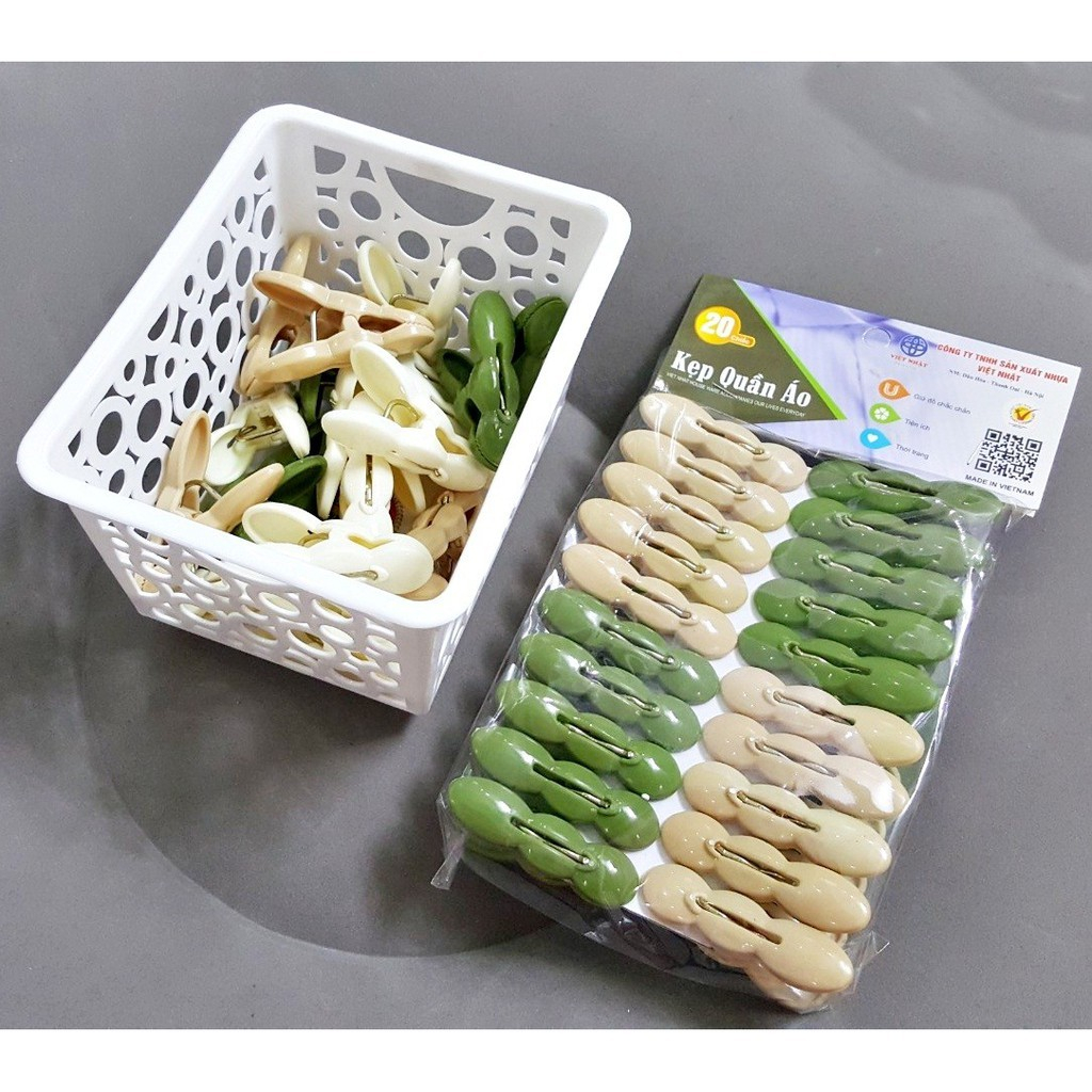 Set 20 chiếc kẹp quần áo Chính Hãng VIỆT NHẬT (Mã 2835)