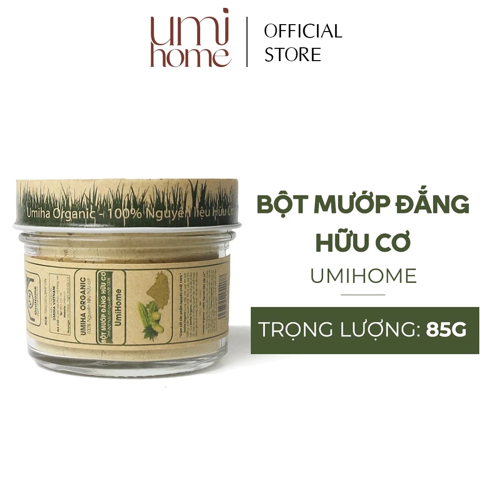 Ảnh Bột Muớp Đắng hữu cơ UMIHOME nguyên chất 135G | Đắp mặt nạ ngừa mụn 1
