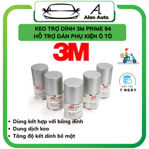 Keo trợ dính 3M Primer 94,tăng cường độ kết dính cho băng dính 2 mặt, hỗ trợ dán phụ kiện xe, loại 10ml
