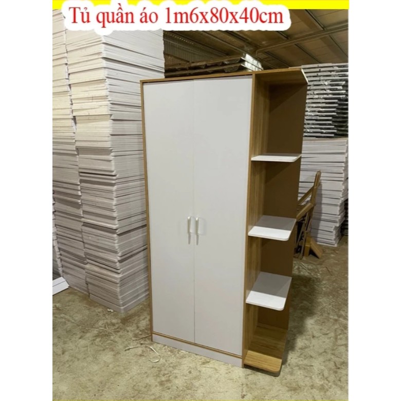 Tủ quần áo gỗ 160x80x40cm - Tủ đựng đồ đa năng Chất Liệu MDF Phong Cách Hiện Đại - DecorAnhKhoa