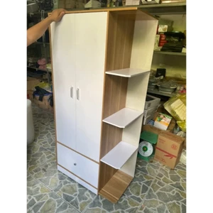 Tủ quần áo gỗ 160x80x40cm - Tủ đựng đồ đa năng Chất Liệu MDF Phong Cách Hiện Đại - DecorAnhKhoa
