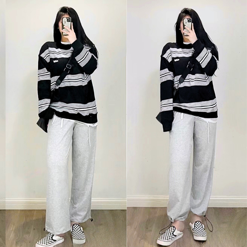 Bigsize Quần Jogger Nam Nữ Lai Rút Dây 40-105KG Ống Suông Thời Trang - MÃ 01