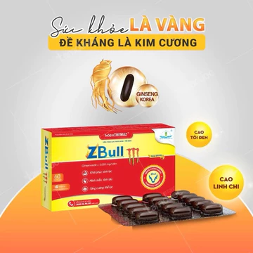 Viên Tăng Lực Nhân Sâm Tỏi Đen Zbull New Brand M (60 viên) - Giảm Căng Thẳng, Mệt Mỏi, Giúp Cơ Thể Khỏe Mạnh
