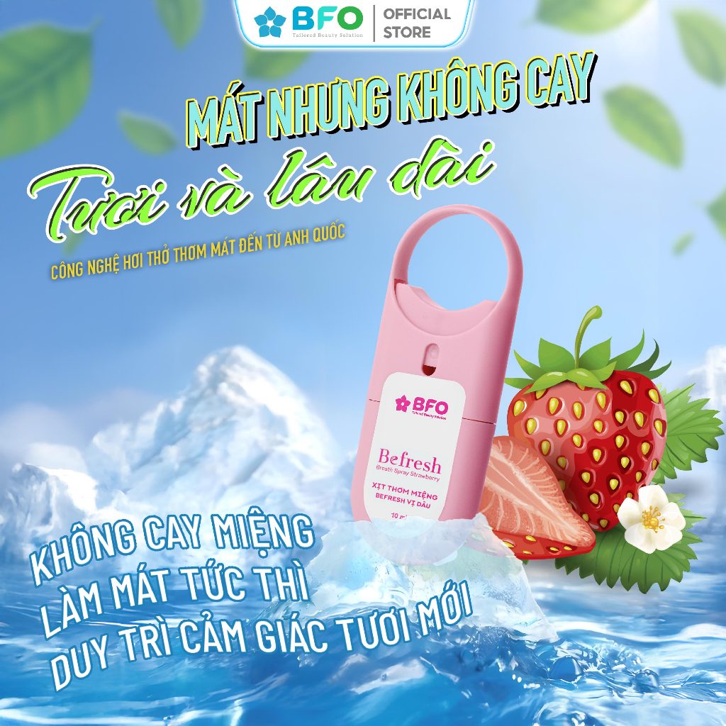 Ảnh Combo 2 Xịt Thơm Miệng Khử Mùi Hôi Miệng Hương Trái Cây Tự Nhiên BFO Befresh 10ml 2