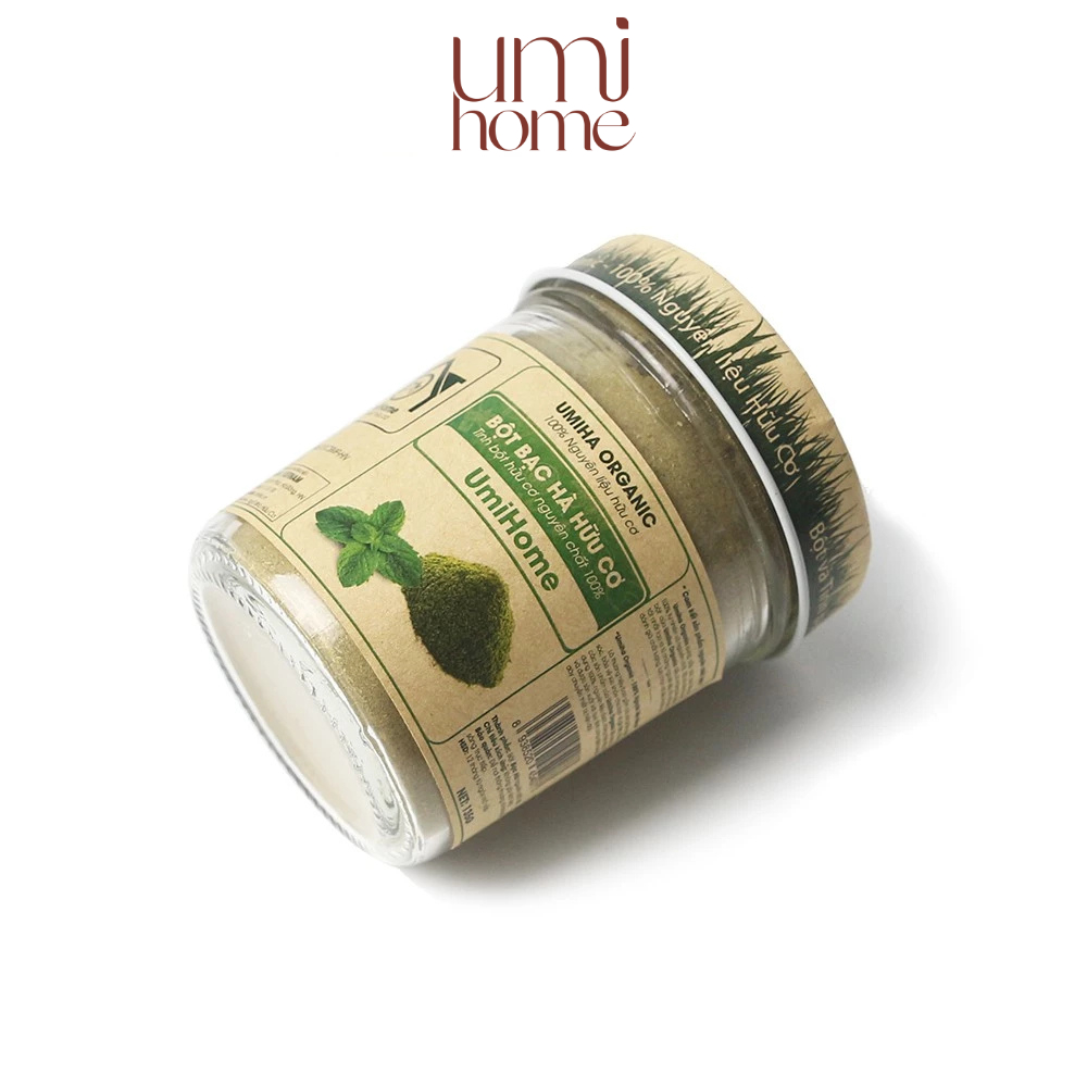 Ảnh Bột đắp mặt nạ Bạc Hà nguyên chất UMIHOME 135g loại bỏ mụn trứng cá, se khít lỗ chân lông, dưỡng hồng da 4