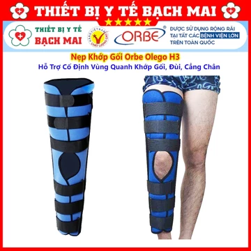 Nẹp Gối, Nẹp Đùi Dài H3 ORBE Giúp Cố Định Vùng Quanh Khớp Gối, Đùi, Cẳng Chân