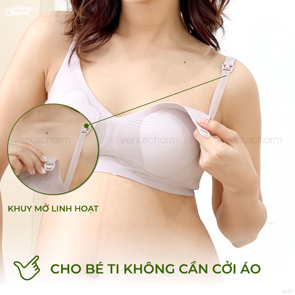 Ảnh Áo lót bầu mặt nạ điều hòa lành tính tạm biệt nóng bí chống chảy xệ và cho con bú Venus Charm W127 4