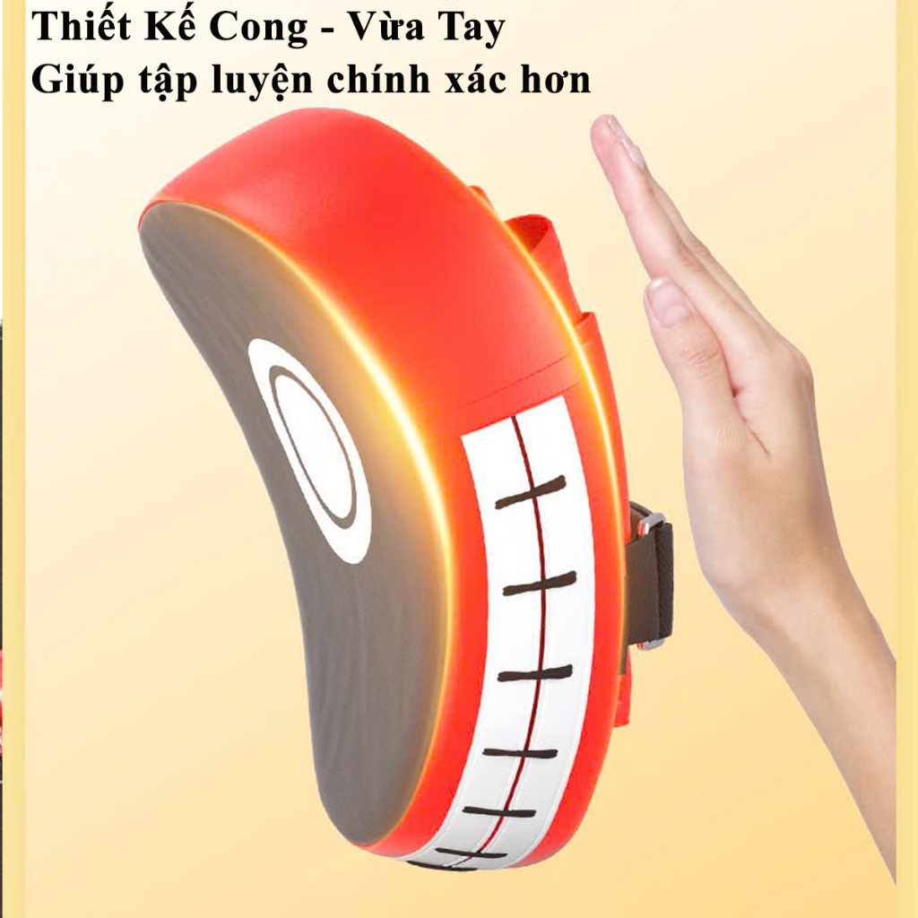Ảnh Đệm Tập Đấm Bốc Bọc Da PU Chọn Màu – Đích Đấm Xỏ Tay, Pad Đấm Tập Võ Thuật MuayThai MMA Đích Tay Gấu Chính Hãng Amalife 4
