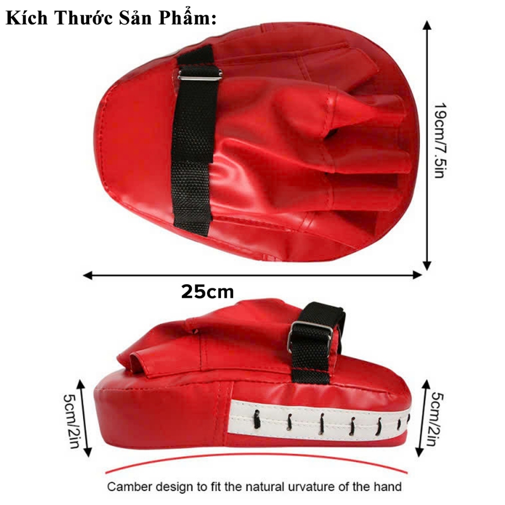 Ảnh Đệm Tập Đấm Bốc Bọc Da PU Chọn Màu – Đích Đấm Xỏ Tay, Pad Đấm Tập Võ Thuật MuayThai MMA Đích Tay Gấu Chính Hãng Amalife 2