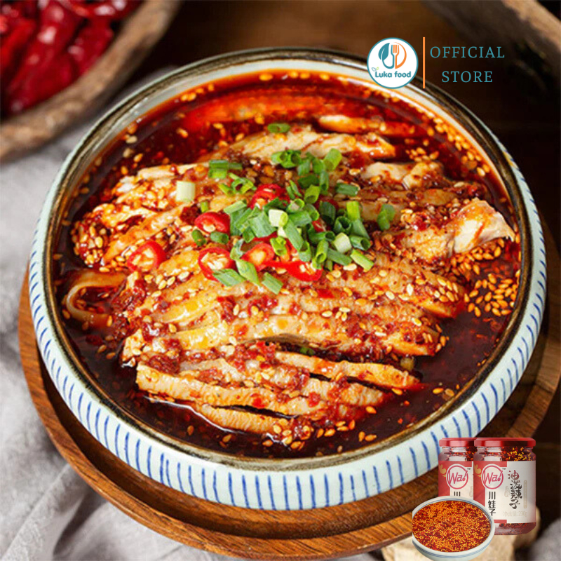 Sốt Ớt Đỏ Chưng Mè Tứ Xuyên WA 235g - Sa Tế Ớt Nướng Than Cay Tê, Trộn Mì Cực Đỉnh Chuẩn Vị Hoa Luka Food