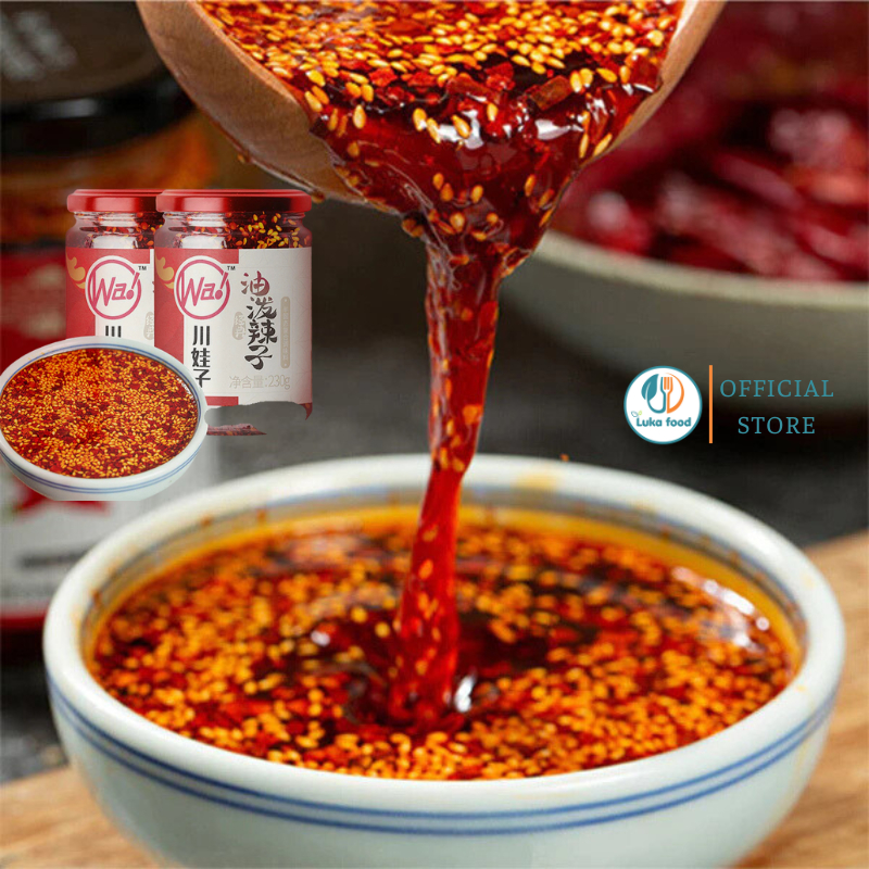 Sốt Ớt Đỏ Chưng Mè Tứ Xuyên WA 235g - Sa Tế Ớt Nướng Than Cay Tê, Trộn Mì Cực Đỉnh Chuẩn Vị Hoa Luka Food