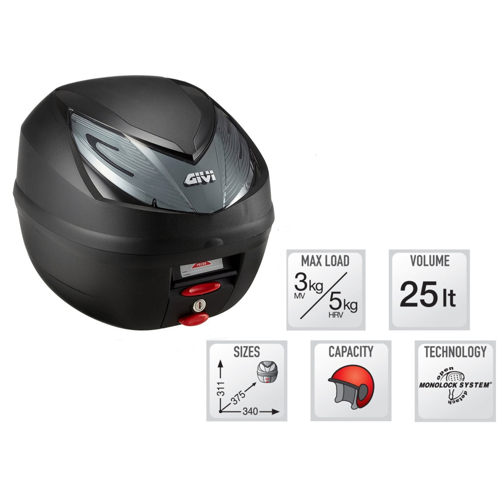 Thùng sau GIVI E250N2 - Đồ Phượt HCM