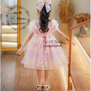 [ 𝗛𝗮̀𝗻𝗴 𝘁𝗵𝗶𝗲̂́𝘁 𝗸𝗲̂́ ] Đầm công chúa cầu vồng hồ điệp cao cấp cho bé [ 𝗧𝗮̣̆𝗻𝗴 𝗰𝗮̀𝗶 ] Princess dress for baby