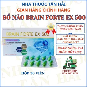 Viên Uống Bổ Não, Bổ Thần Kinh, Tăng Cường Tuần Hoàn Máu Não, Ngăn Ngừa Tai Biến, Giảm Rối Loạn Tiền Đình Brian Forte Ex