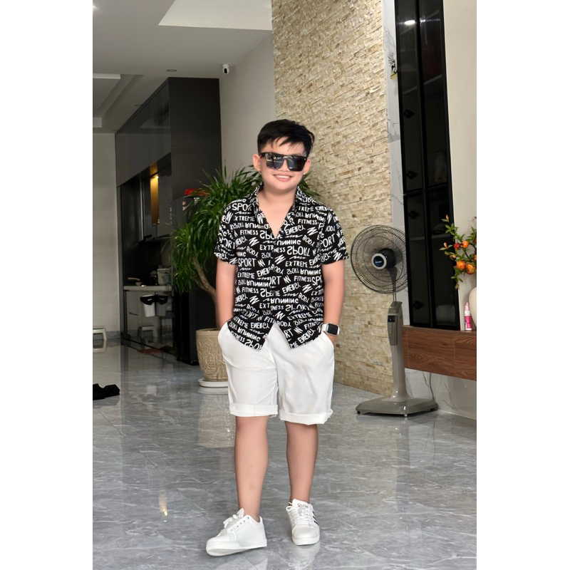 set sơmi hoaj tiết cho bé trai 10kg-52kg TONI BRaND