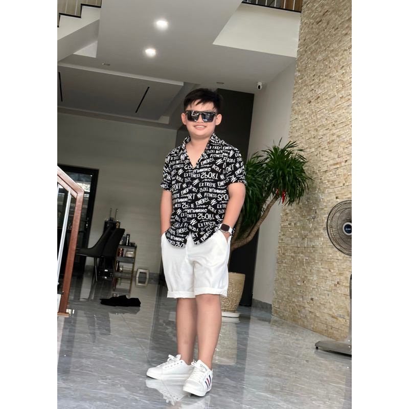 set sơmi hoaj tiết cho bé trai 10kg-52kg TONI BRaND