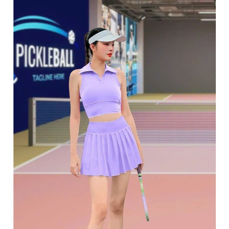 Bộ thể thao nư, Bộ Váy Áo Pickleball, Golf, Tennis, cầu Lông... Hàng Cao Cấp
