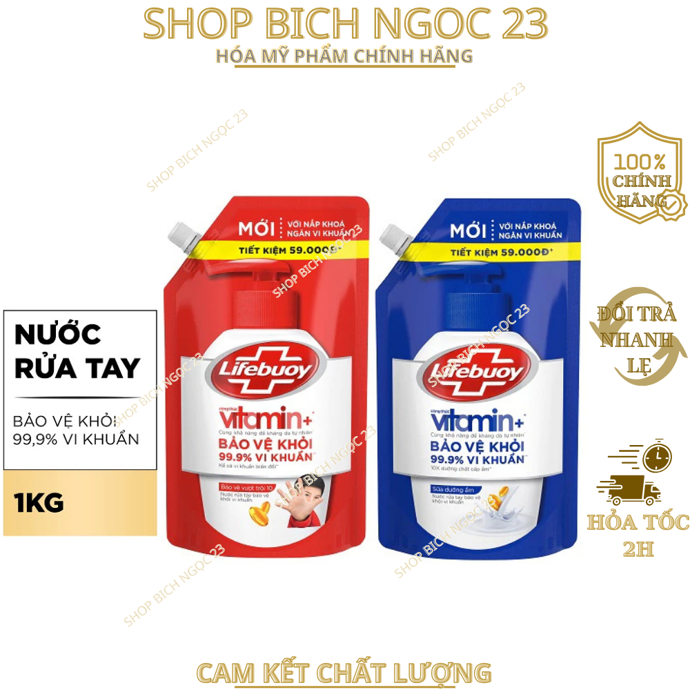 Nước rửa tay sạch khuẩn Lifebuoy Dạng Túi 1KG.