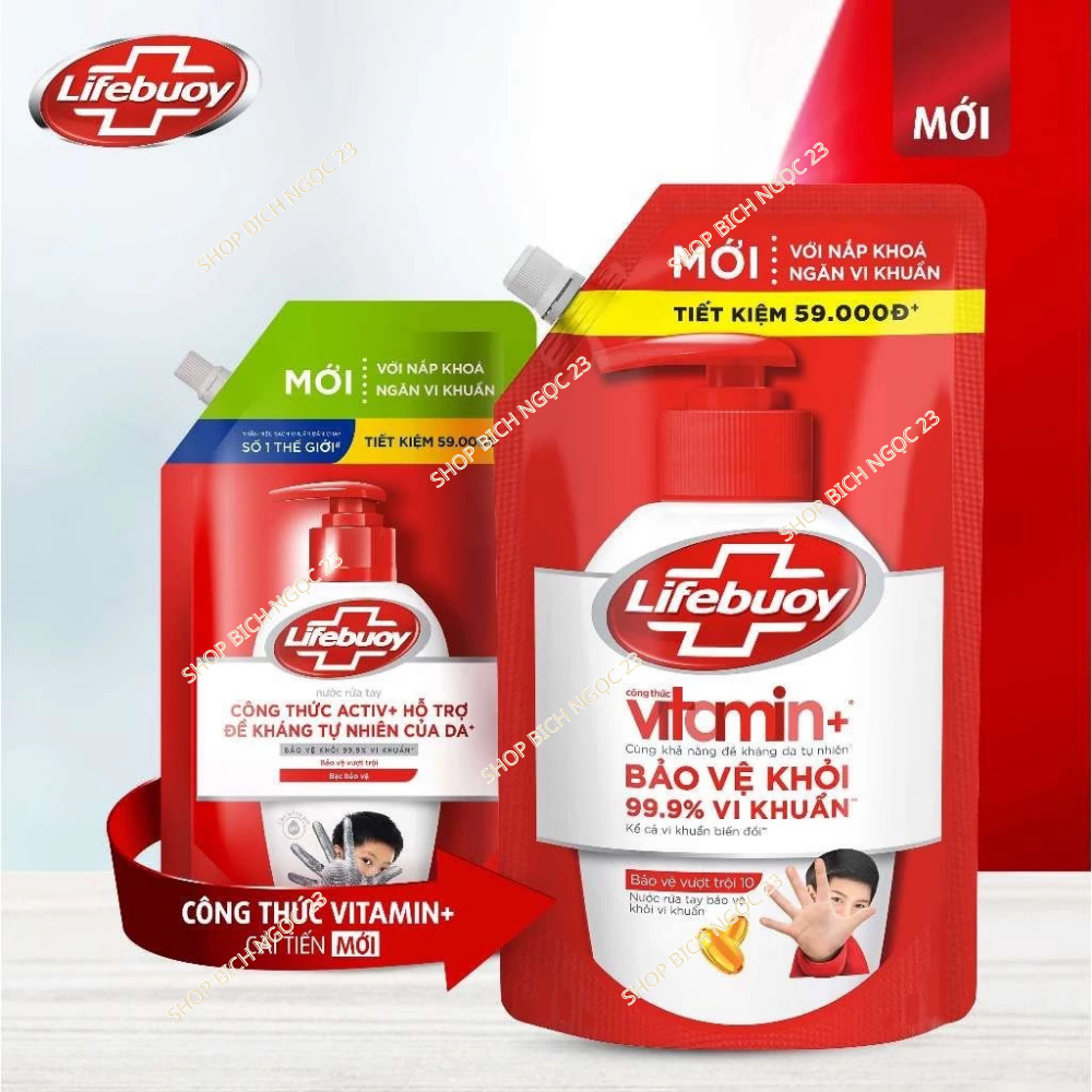 Nước rửa tay sạch khuẩn Lifebuoy Dạng Túi 1KG.