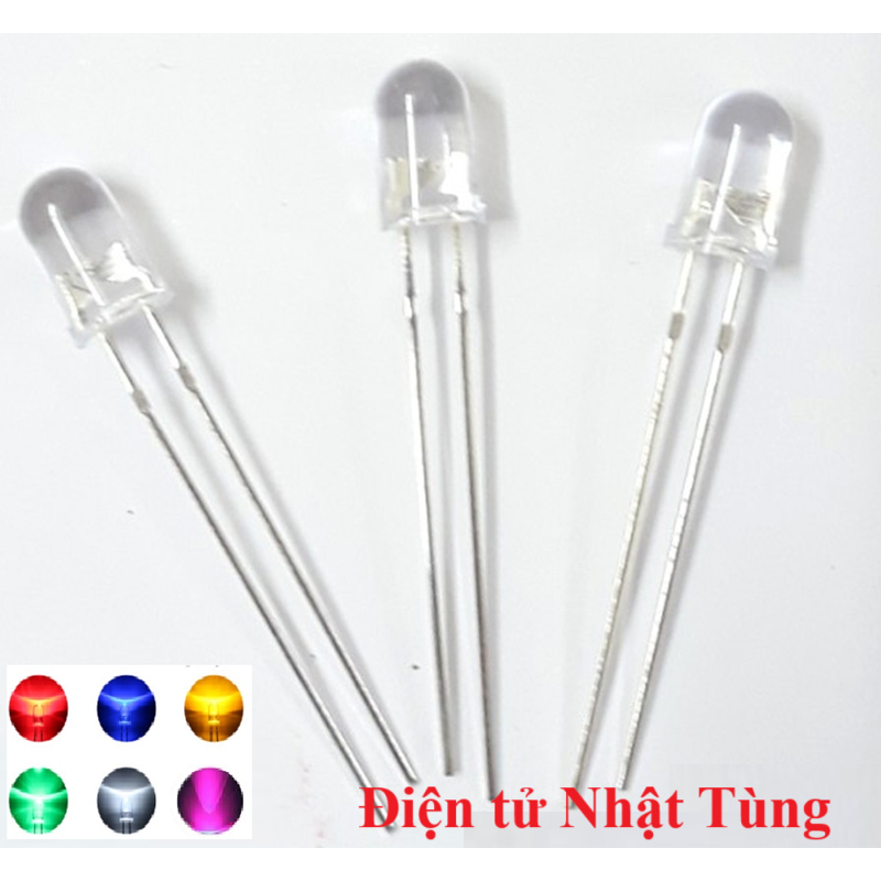 LED TRONG 5MM CHÂN DÀI ĐỦ CÁC MÀU, LED SIÊU SÁNG – 10 CON | Shopee Việt Nam