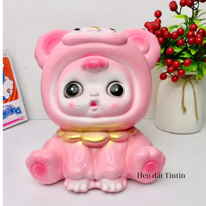 Heo đất lợn đất tiết kiệm Búp Bê đáng yêu size to-ống tiết kiệm quà tặng trang trí decor LĐ52