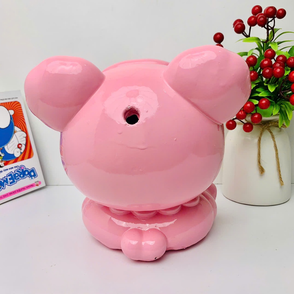 Heo đất lợn đất tiết kiệm Búp Bê đáng yêu size to-ống tiết kiệm quà tặng trang trí decor LĐ52