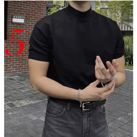 Áo thun Stee Cổ ôm BODY Co giãn 8D Cotton ICVCVNI Unisex