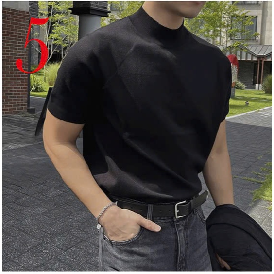 Áo thun Stee Cổ ôm BODY Co giãn 8D Cotton ICVCVNI Unisex