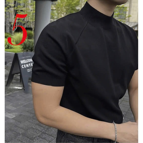 Áo thun Stee Cổ ôm BODY Co giãn 8D Cotton ICVCVNI Unisex