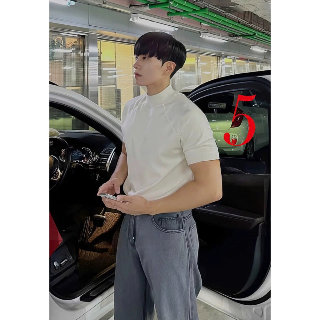 Áo thun Stee Cổ ôm BODY Co giãn 8D Cotton ICVCVNI Unisex